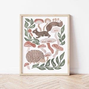 Forest Animal Wall Art, Woodland Animal Prints Woodland Nursery Print ...