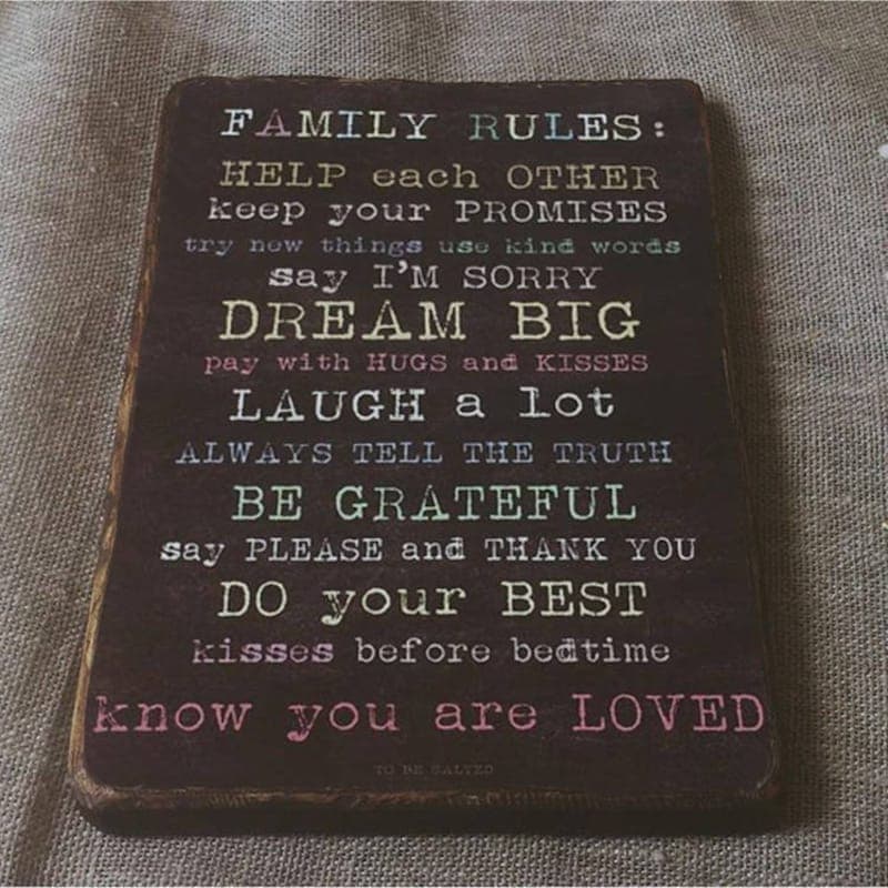 Family Values Sign - Etsy