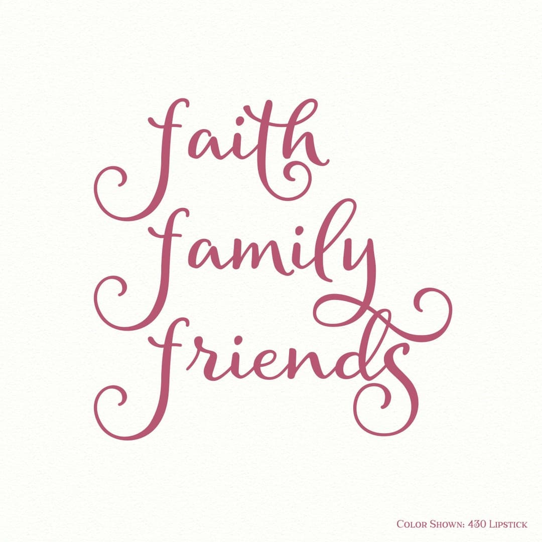 FAITH FAMILY Friends,religious Wall Decal,christian Wall Art,vinyl Wall ...