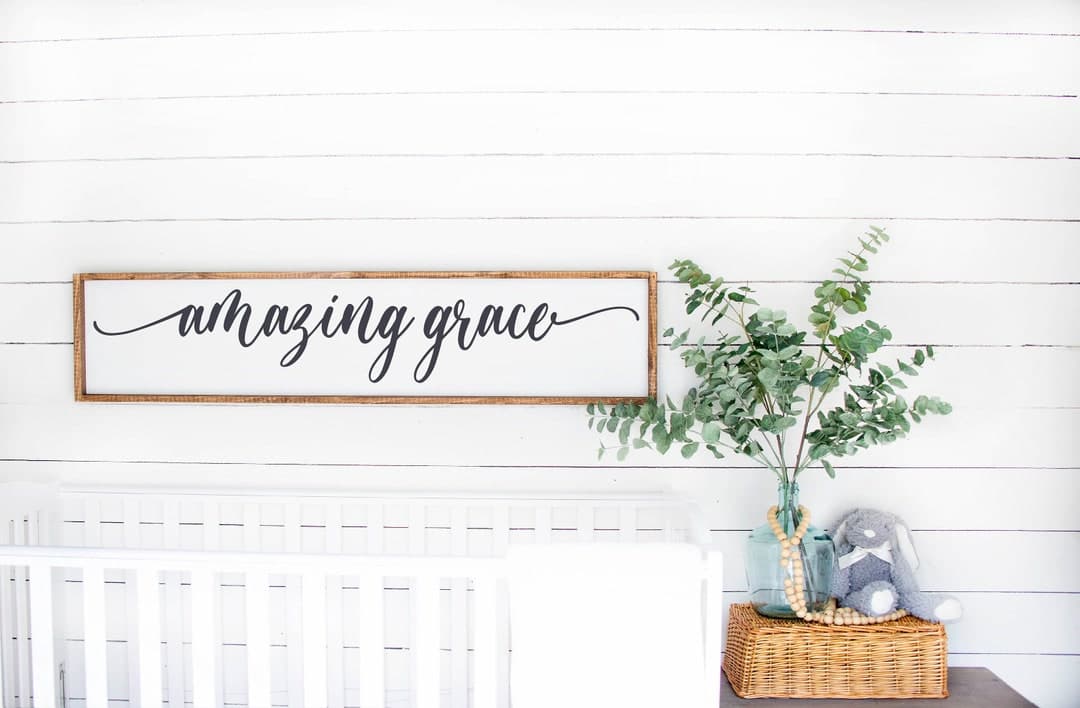 Young s Inc Amazing Grace Wooden Sign
