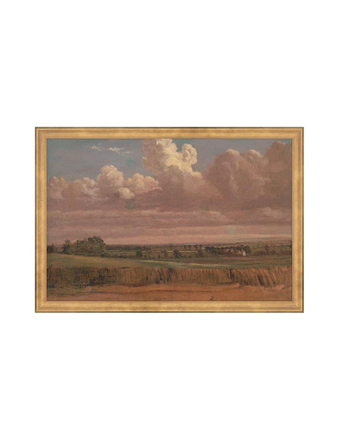 FRAMED. Sunset Prairie. Sunset Prairie Art. Framed Antique Sunset Art ...