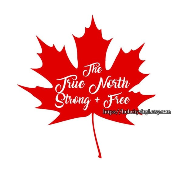 The True North Strong & Free Vinyl Decal | Etsy