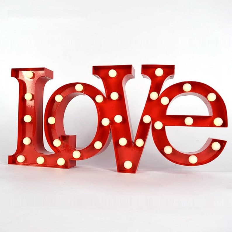 9 Light up Love Letter Marquee Light Marquee Sign - Etsy