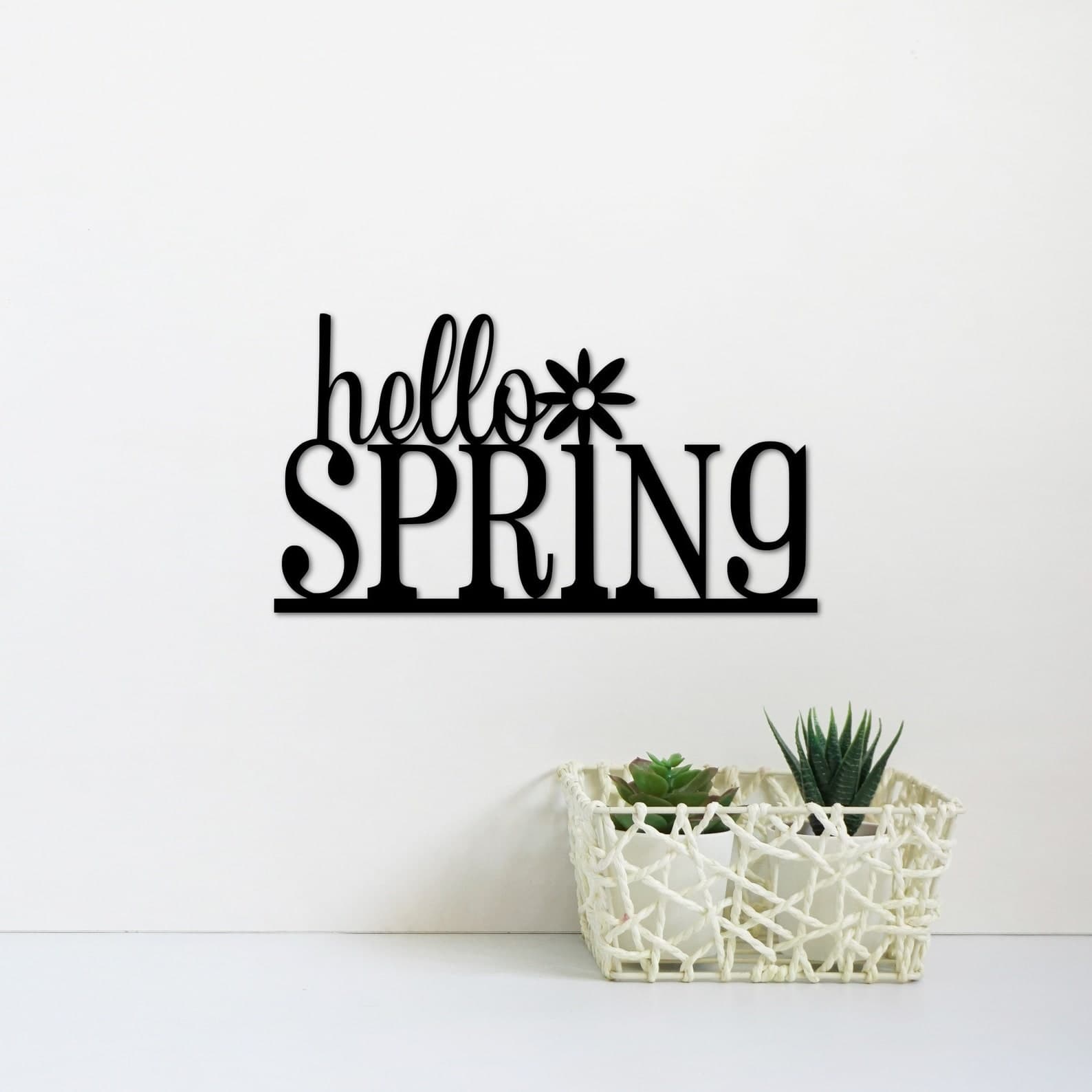 Hello Spring Sign Metal Wall Decor Spring Quote Metal Sign - Etsy