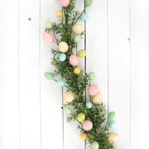 Easter Garland Decor | Pastel Easter Eggs Garland for Mantle Fireplace ...