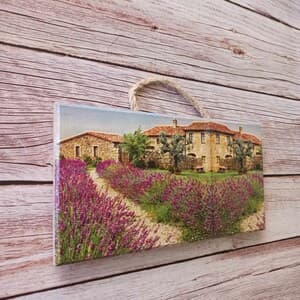 Lavender Fields Plaque, Provence Valley Decor, Tuscany Landscape ...