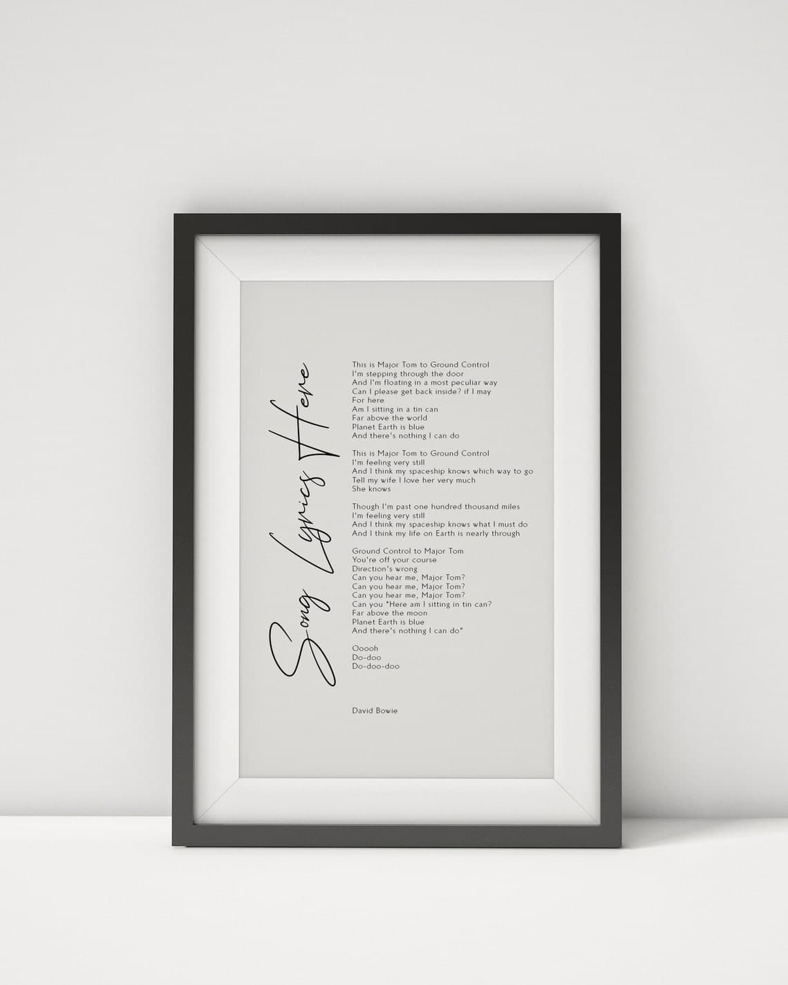 Custom Song Lyrics Print Framed Custom Made Song Lyrics - Etsy