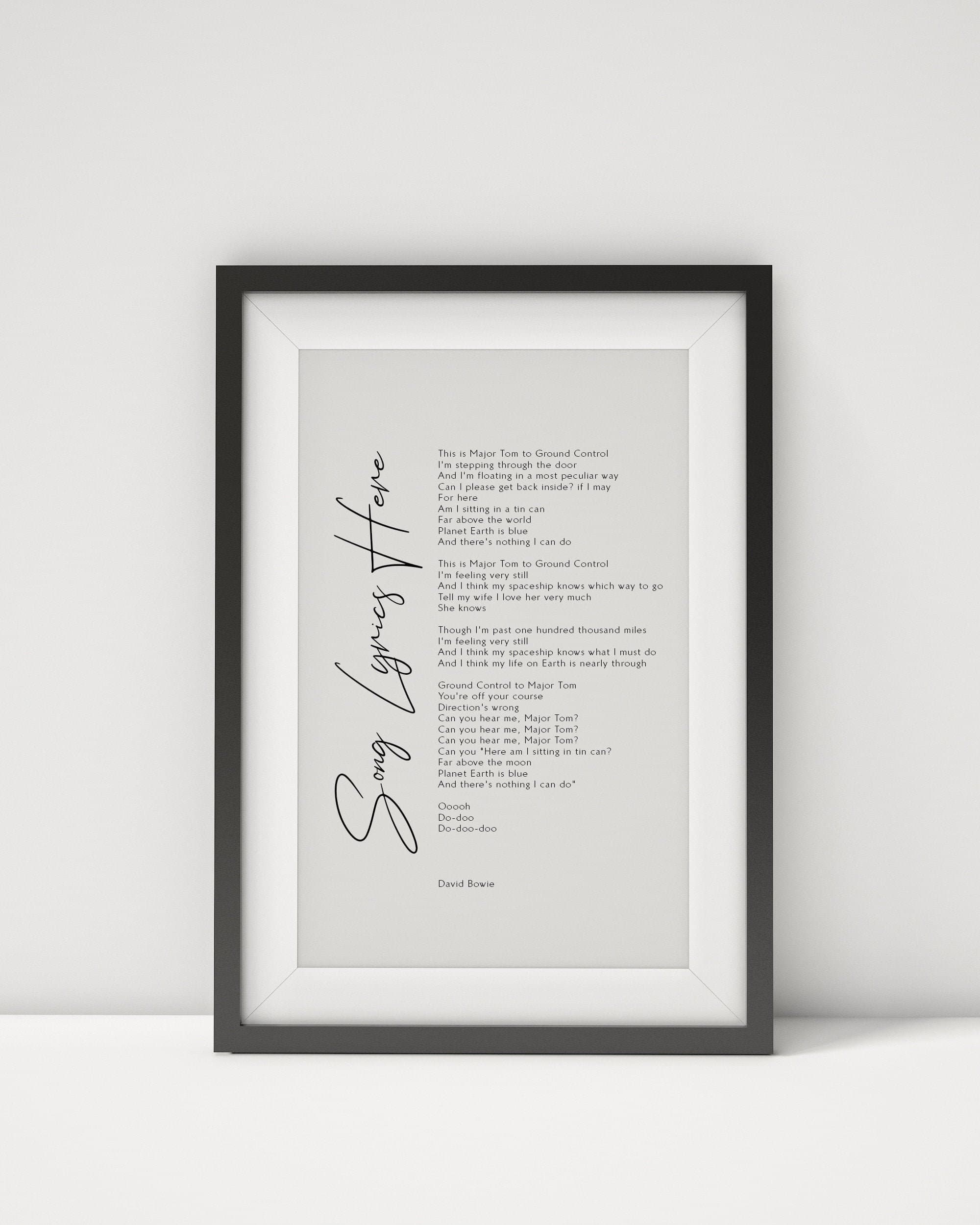Custom Song Lyrics Print Framed Custom Made Song Lyrics | Etsy