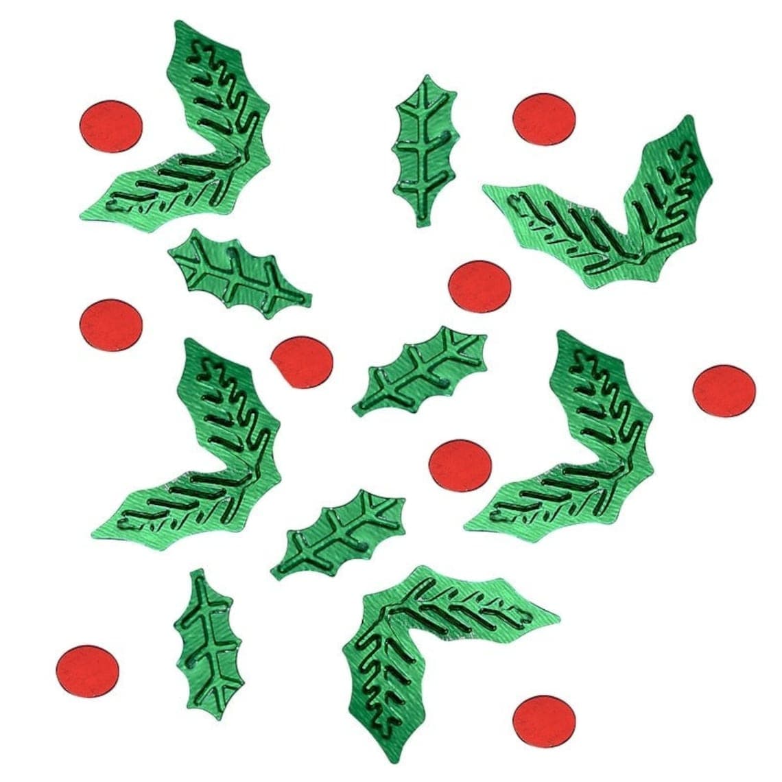Christmas Party Confetti Holly Table Confetti Christmas - Etsy UK