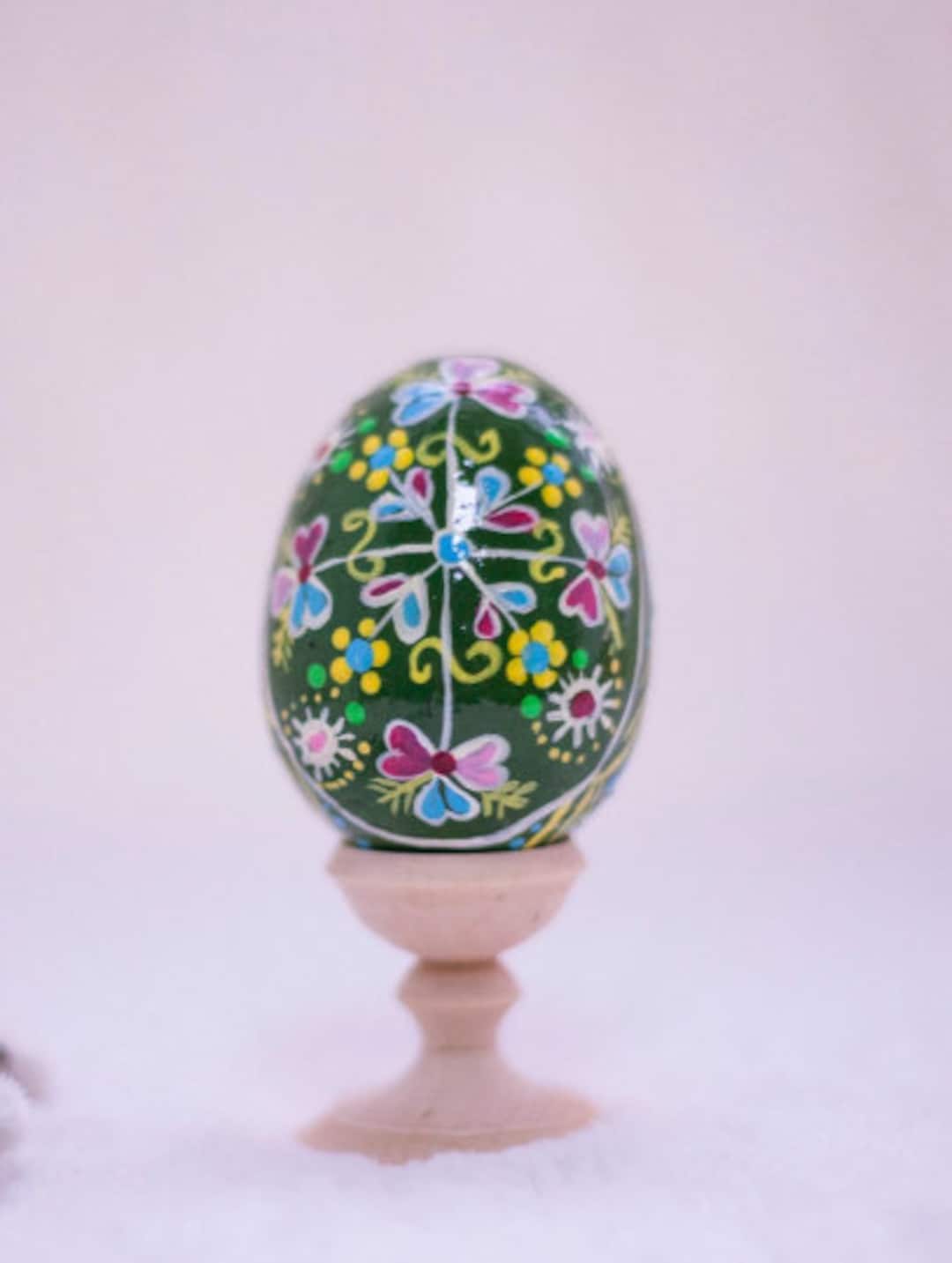 Pysanka Egg, Painted Easter Egg, Wood Art Eggs From Ukraine, Hand ...