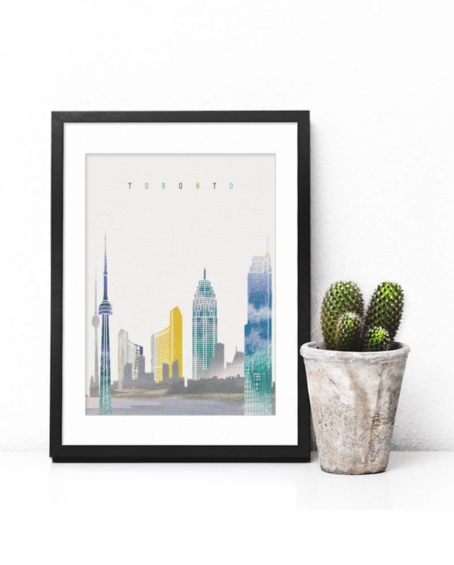 Toronto Print Skyline Art Print Poster Modern Wall Art New - Etsy