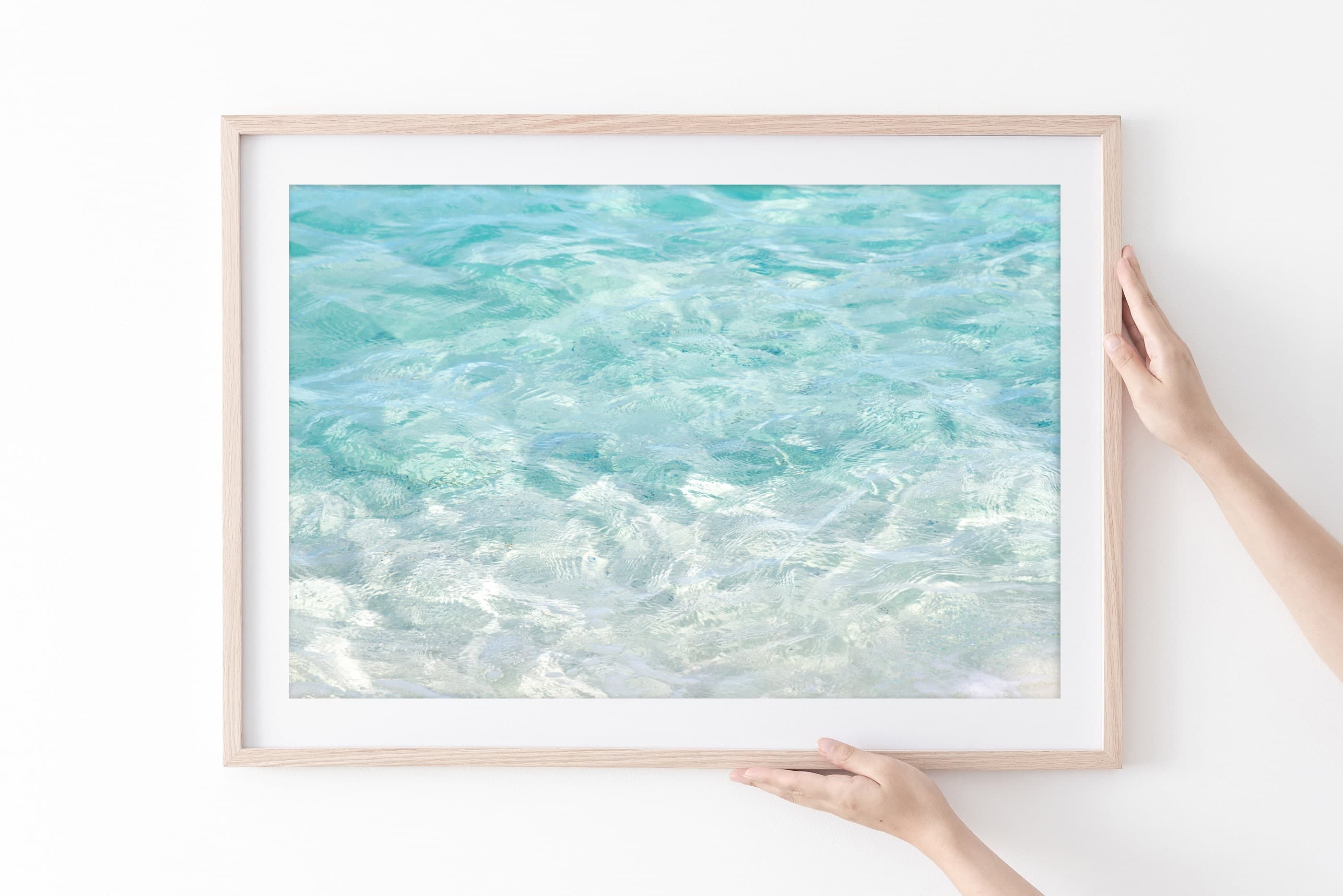 Turquoise Water Art - Ocean Photography - Large Framed Wall Art - Beach ...