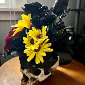 Gothic Skull Centerpiece Skull Floral Goth Skull Flower Pot - Etsy