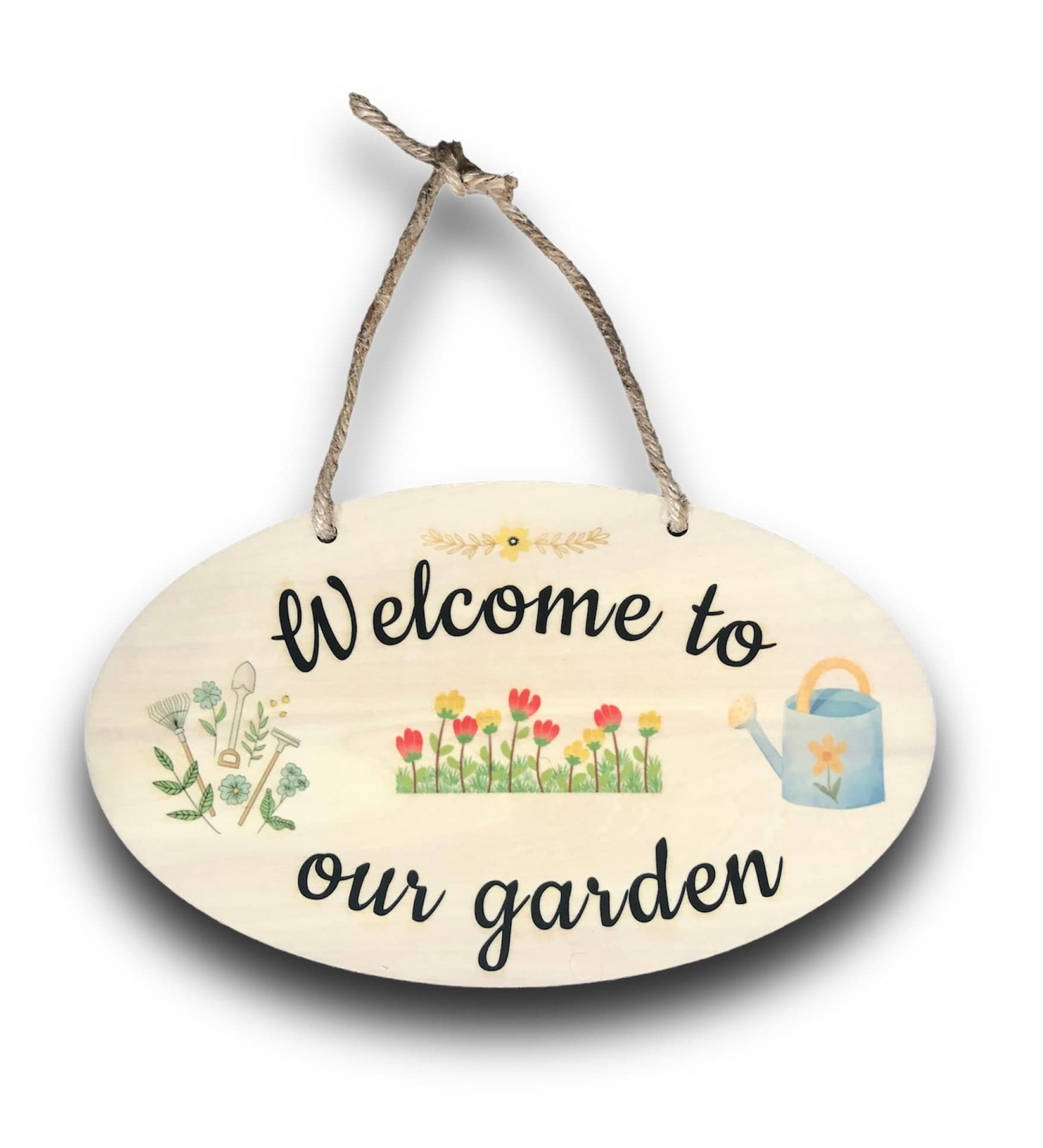Welcome to Our Garden. Wall, Gate, Fence Hanging Sign. Birthday ...