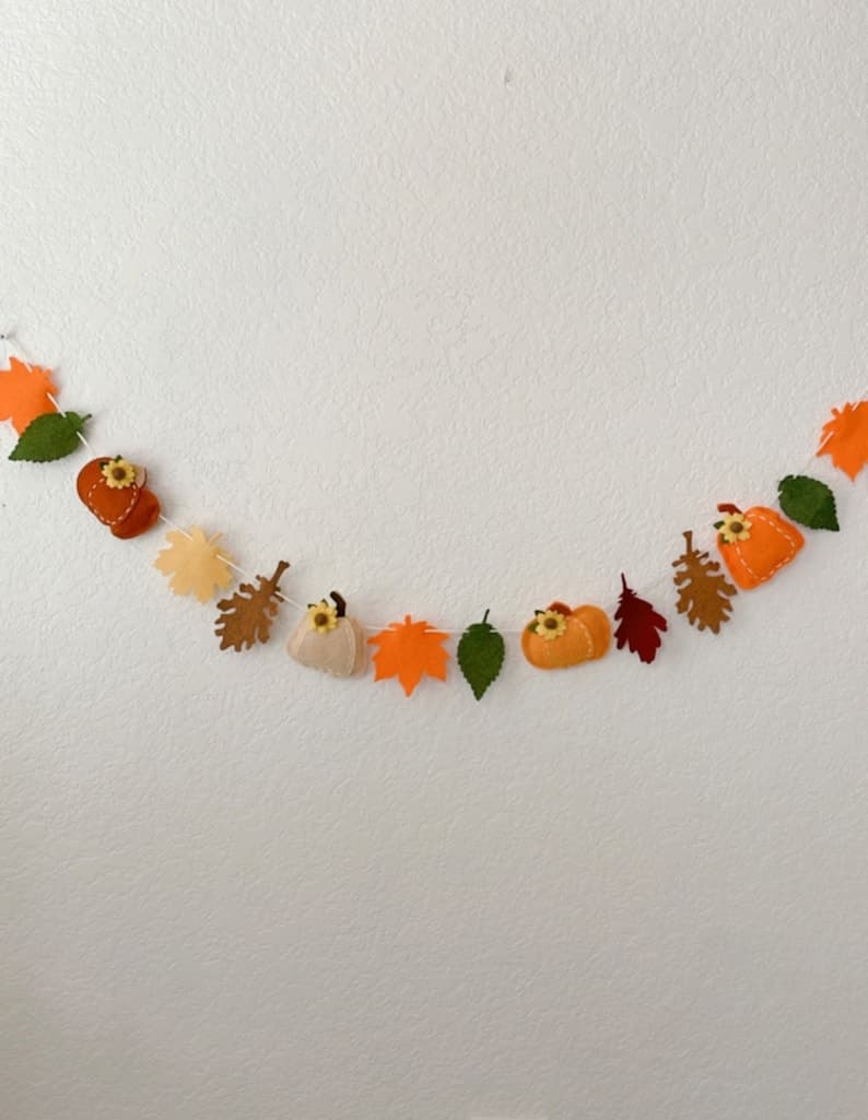 Pumpkin Garland Fall Garland Autumn Garland Autumn Leaf - Etsy