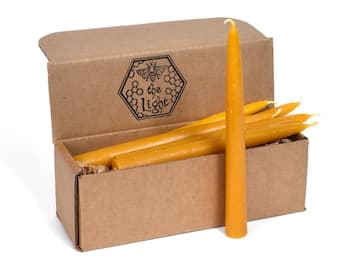 100% Pure Beeswax Dinner Candles 1's Standard - Etsy