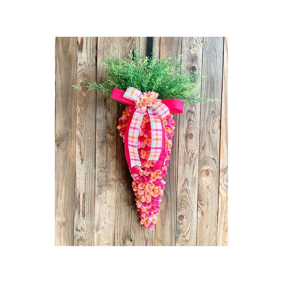 Easter Carrot Door Hanger, Large Carrot Wall Decor, Spring Carrot ...