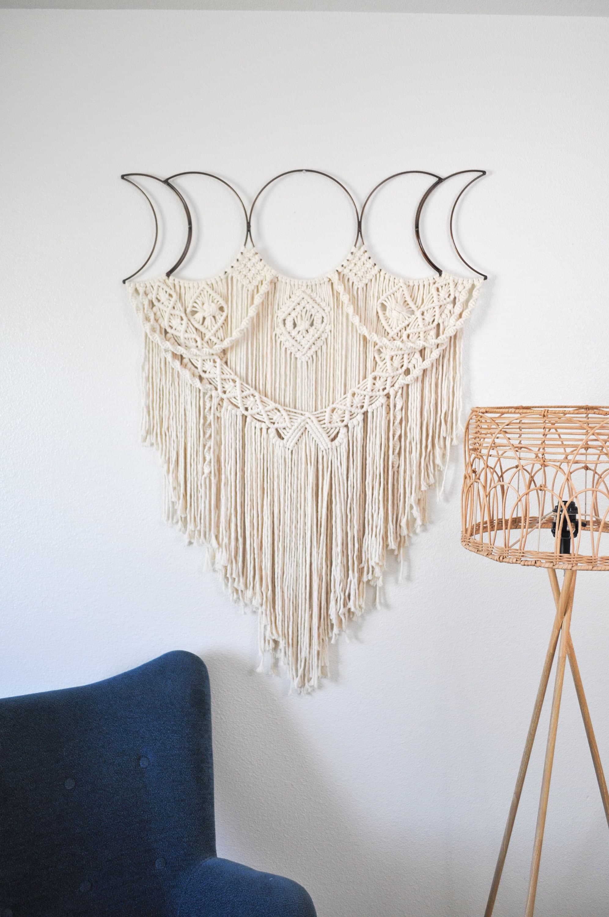 Moon Phase Wall Hanging - Macrame Wall Hanging - Large Wall Hanging ...