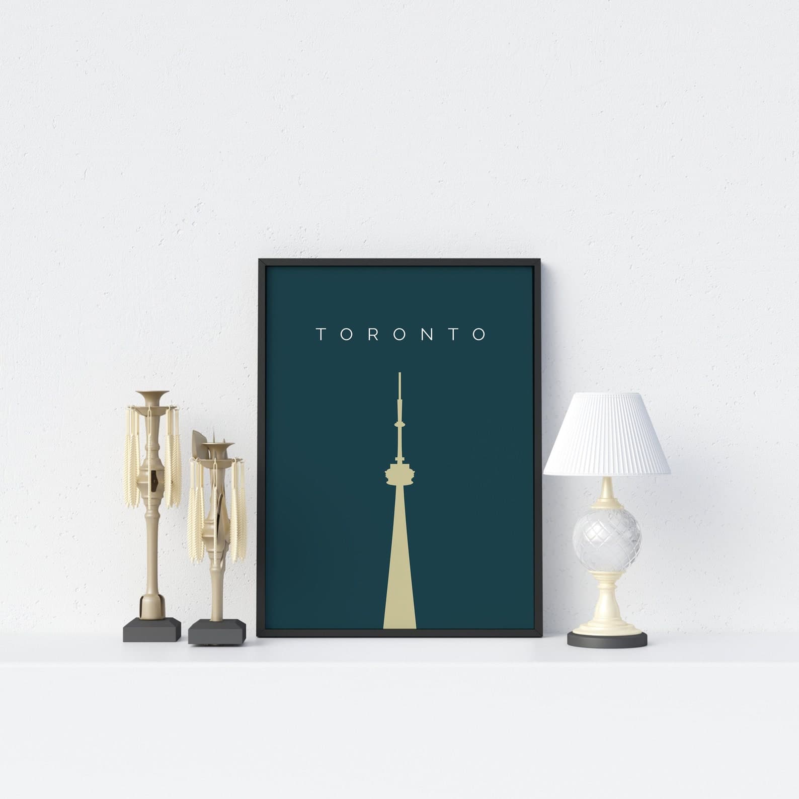 Toronto Travel Wall Art Cn Tower Art Deco Travel Posters | Etsy