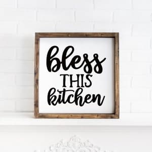 Bless This Kitchen Wood Sign, Signs for Kitchen, Kitchen Wall Decor - Etsy