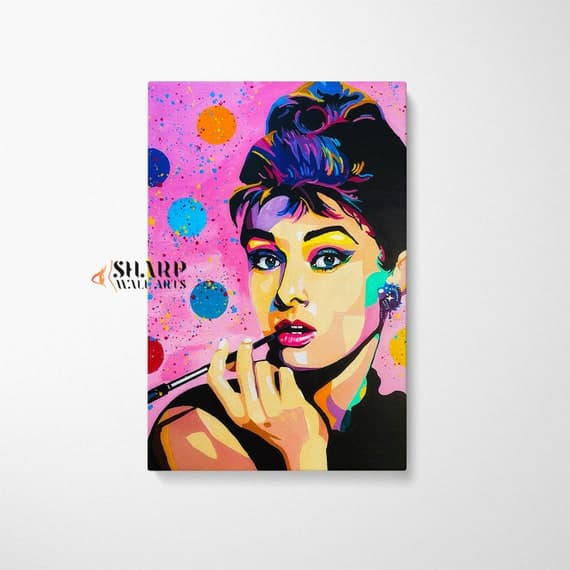 Audrey Hepburn Painting Pop Art