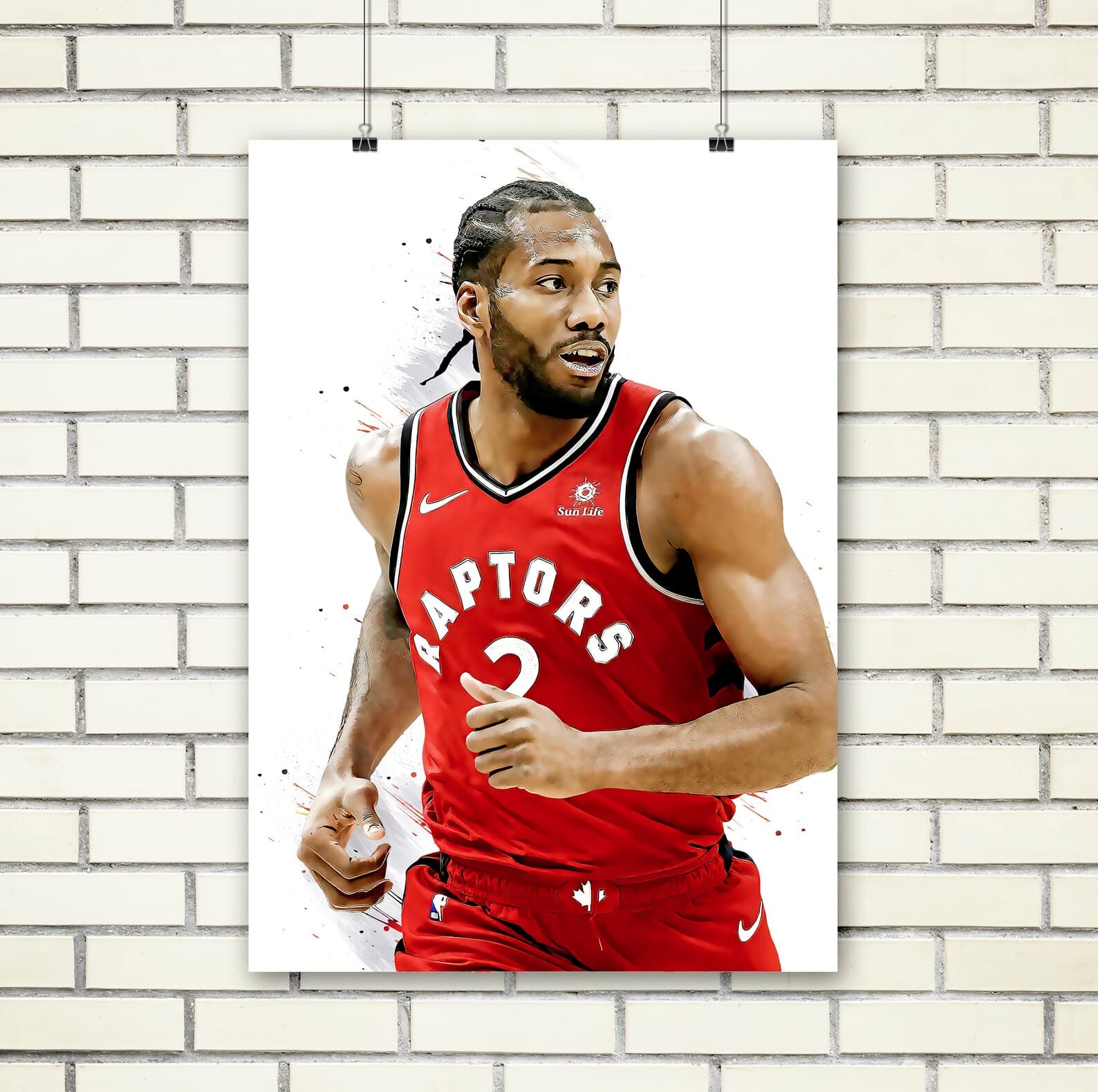 Kawhi Leonard Toronto Raptors Poster Print Framed Canvas | Etsy