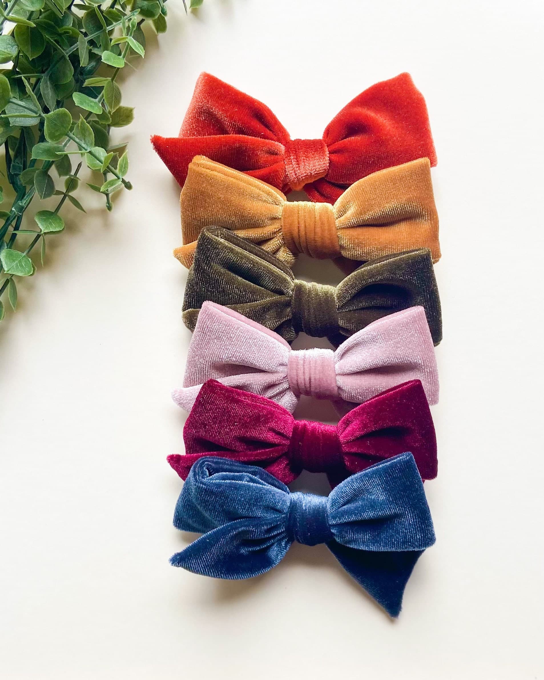 Fall Velvet Bows Holiday Bow Large Velvet Bow Fall Bows | Etsy