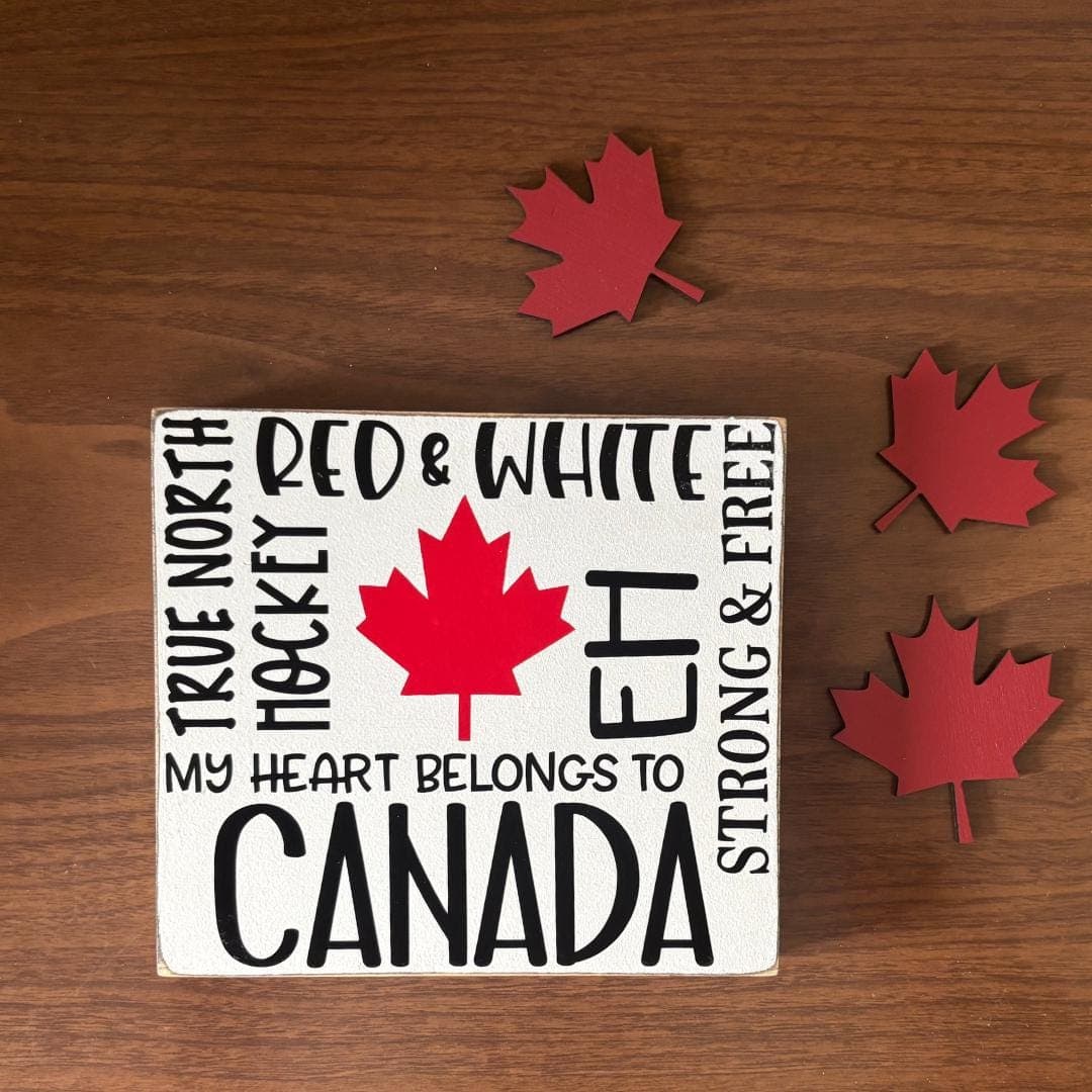 Canada Day Maple Leaf Wood Sign: Patriotic Farmhouse Decor - Etsy