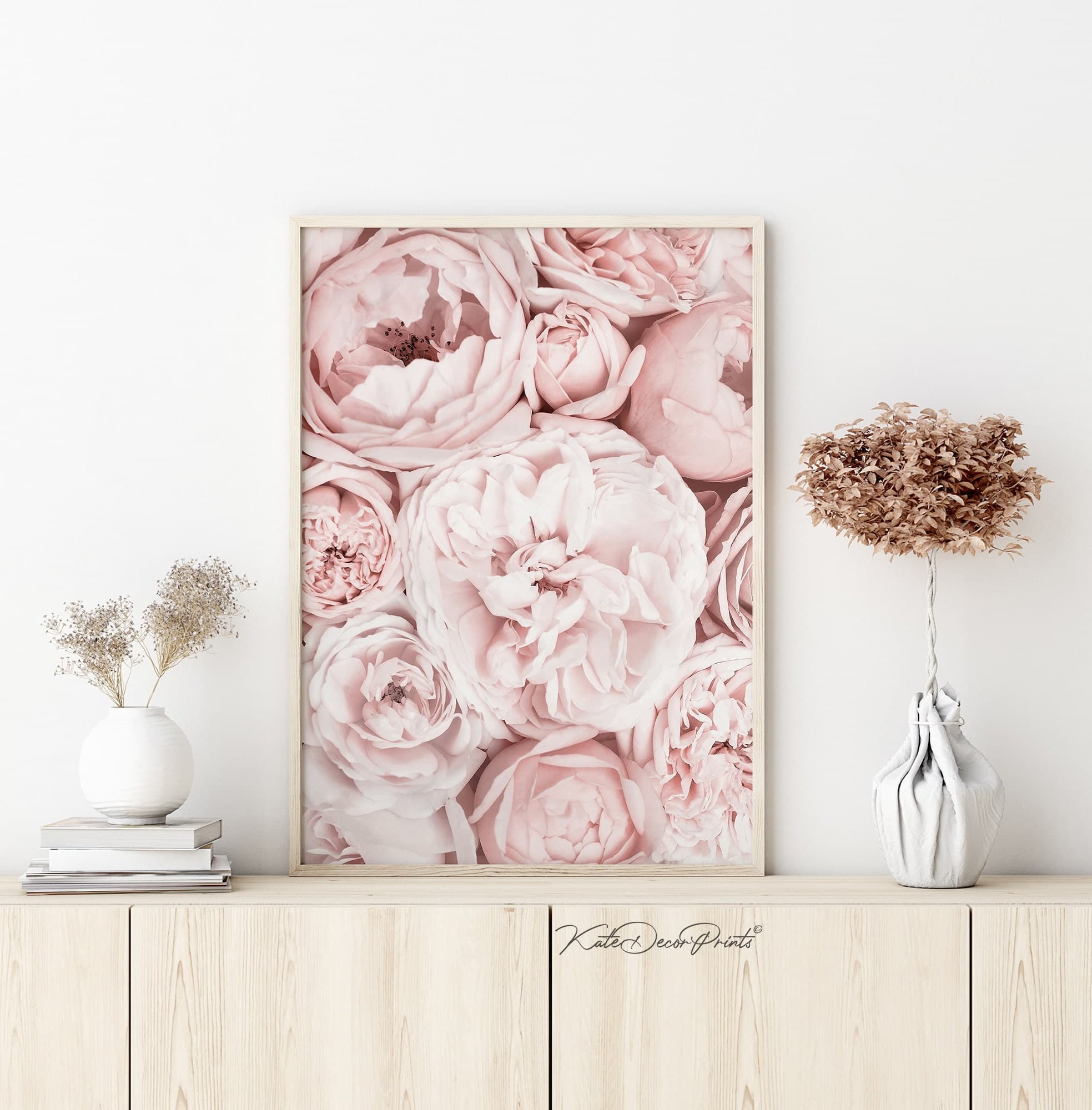 Peony Wall Art Flowers Art Print Floral Art Prints Pastel | Etsy