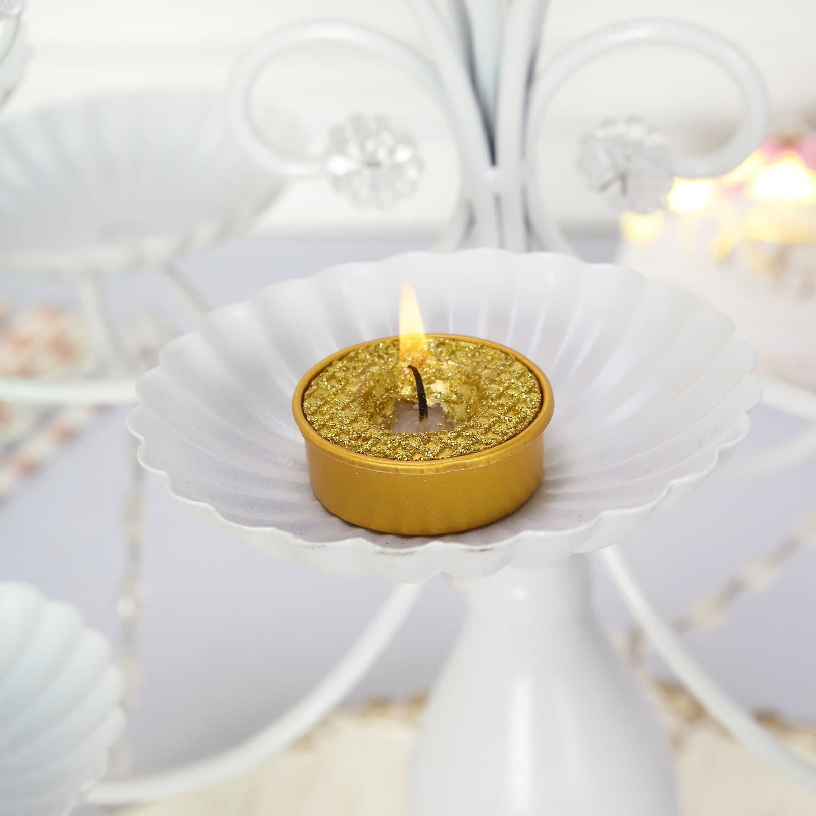 Metallic Gold Tea Light Candles Tea Lights for Table Decor | Etsy