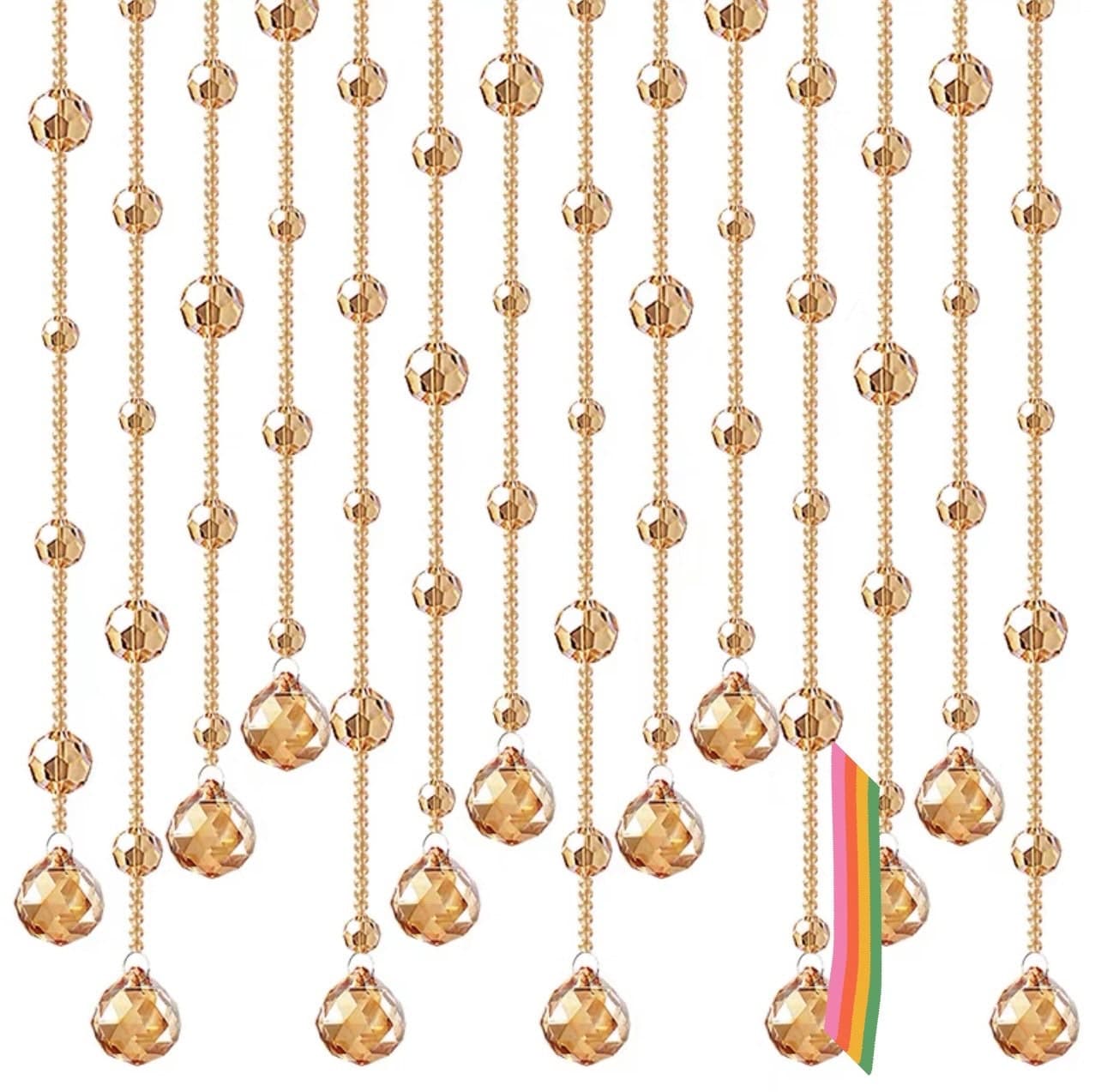 Crystal Beads Chain garland of Clear Chandelier Bead Lamp - Etsy