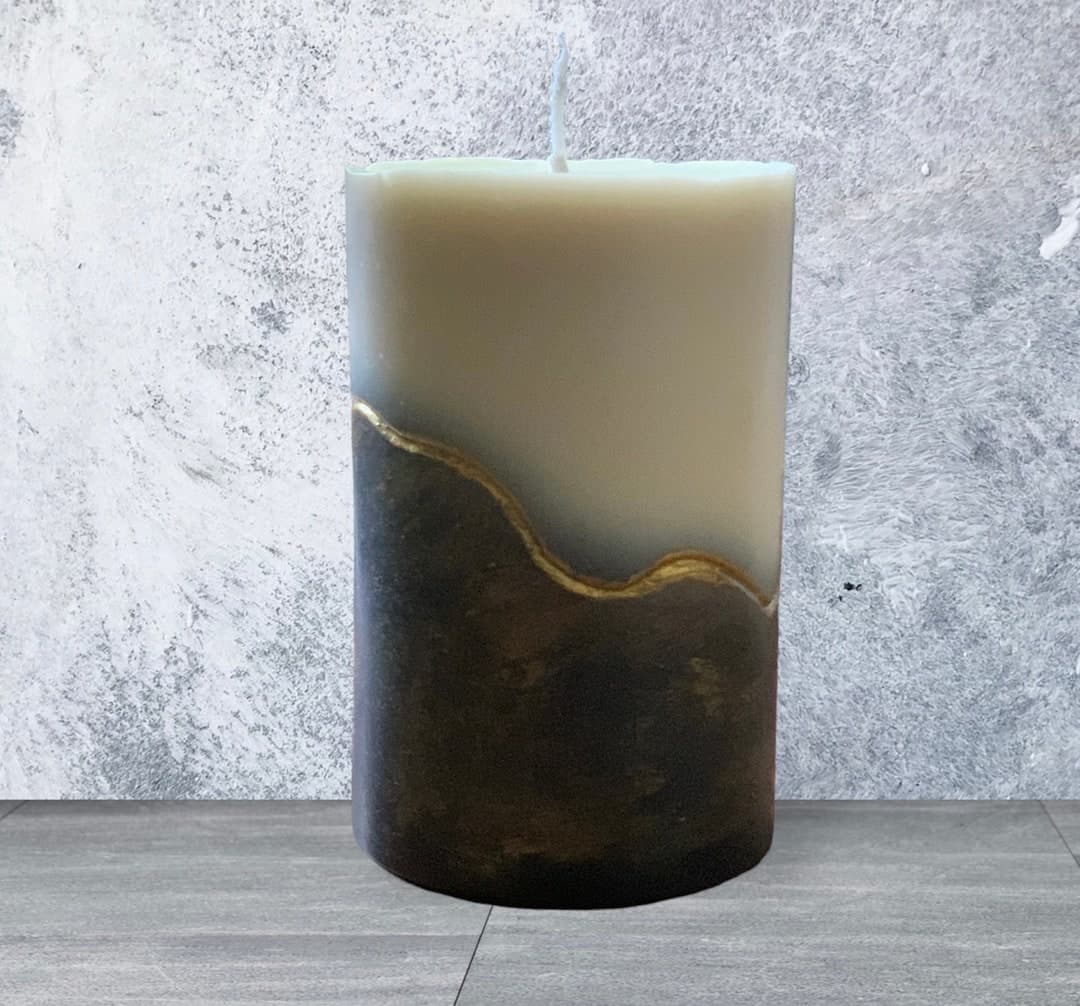 Rustic Pillar Candles, Dinner Candles, Wedding Candles, Home Decor, Soy ...