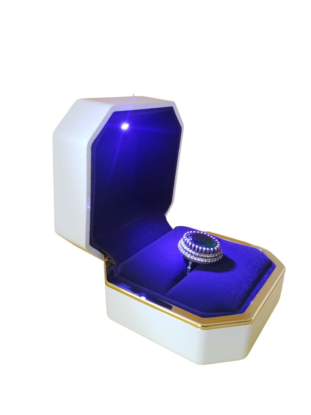 Engagement Ring Box With Led Light Luxury LED Light Ring Box - Etsy