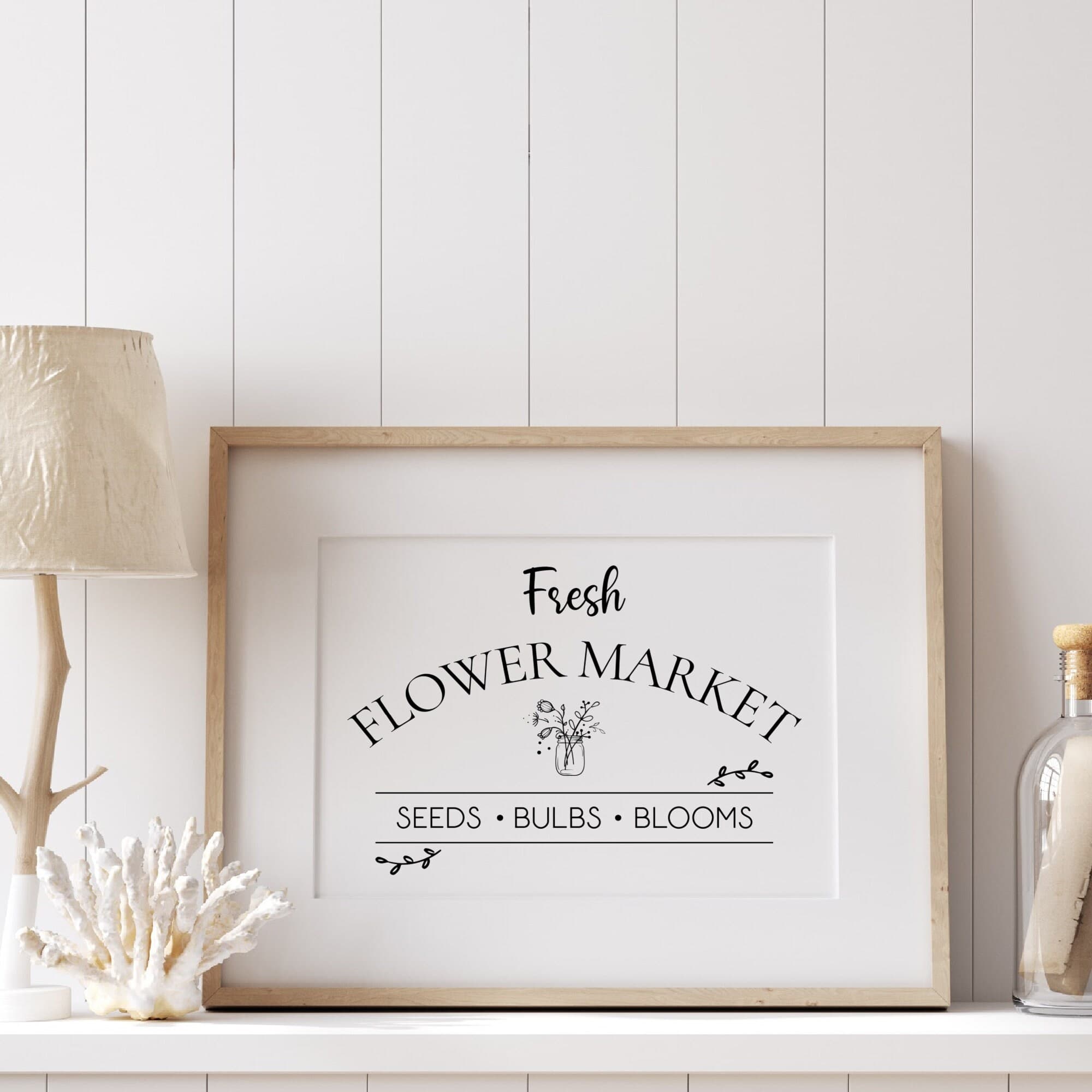 Spring Farmhouse Print, Spring Quote Decor, Floral Wall Decor, Spring ...