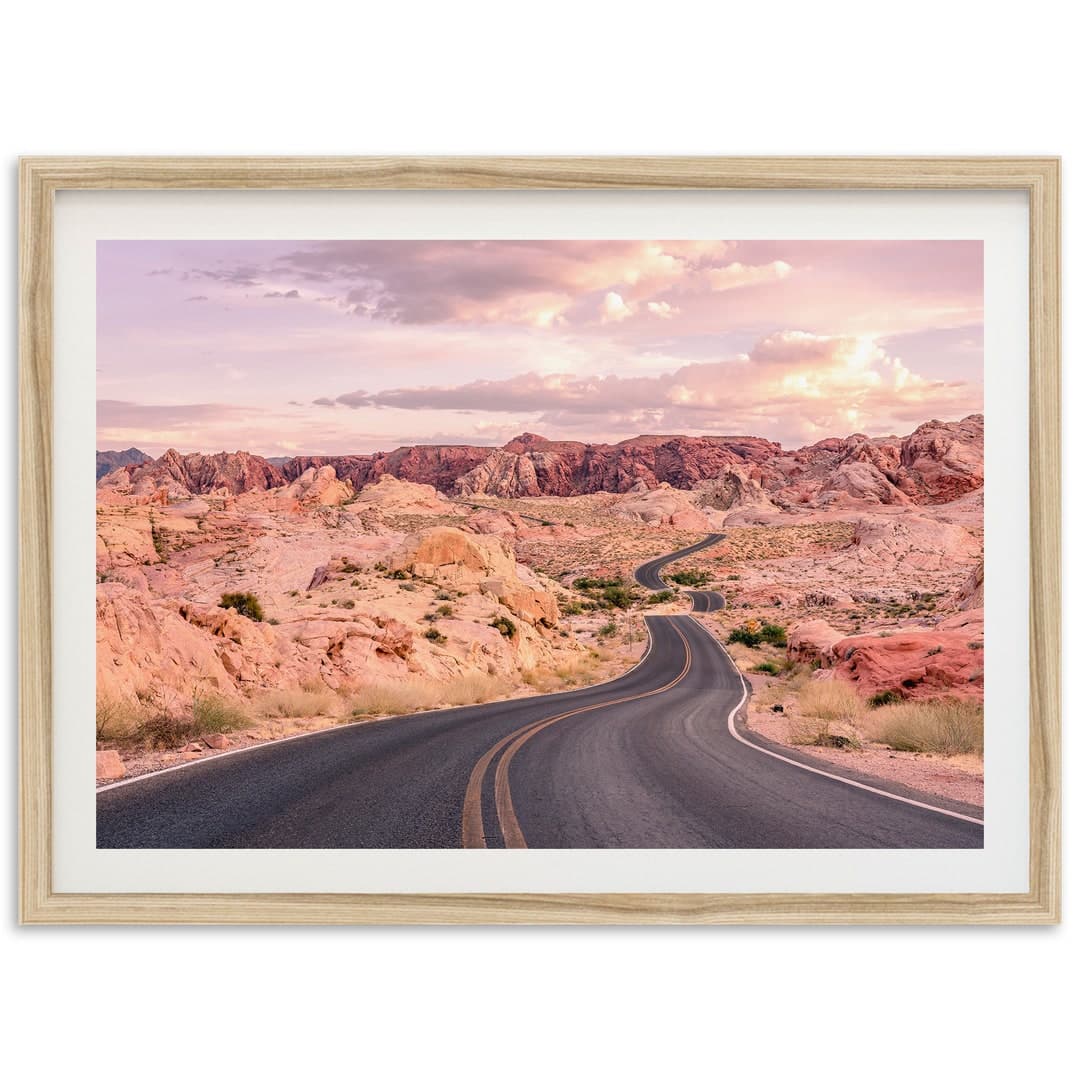 Fine Art American Southwest Desert Print California Pastel Sunset Road ...