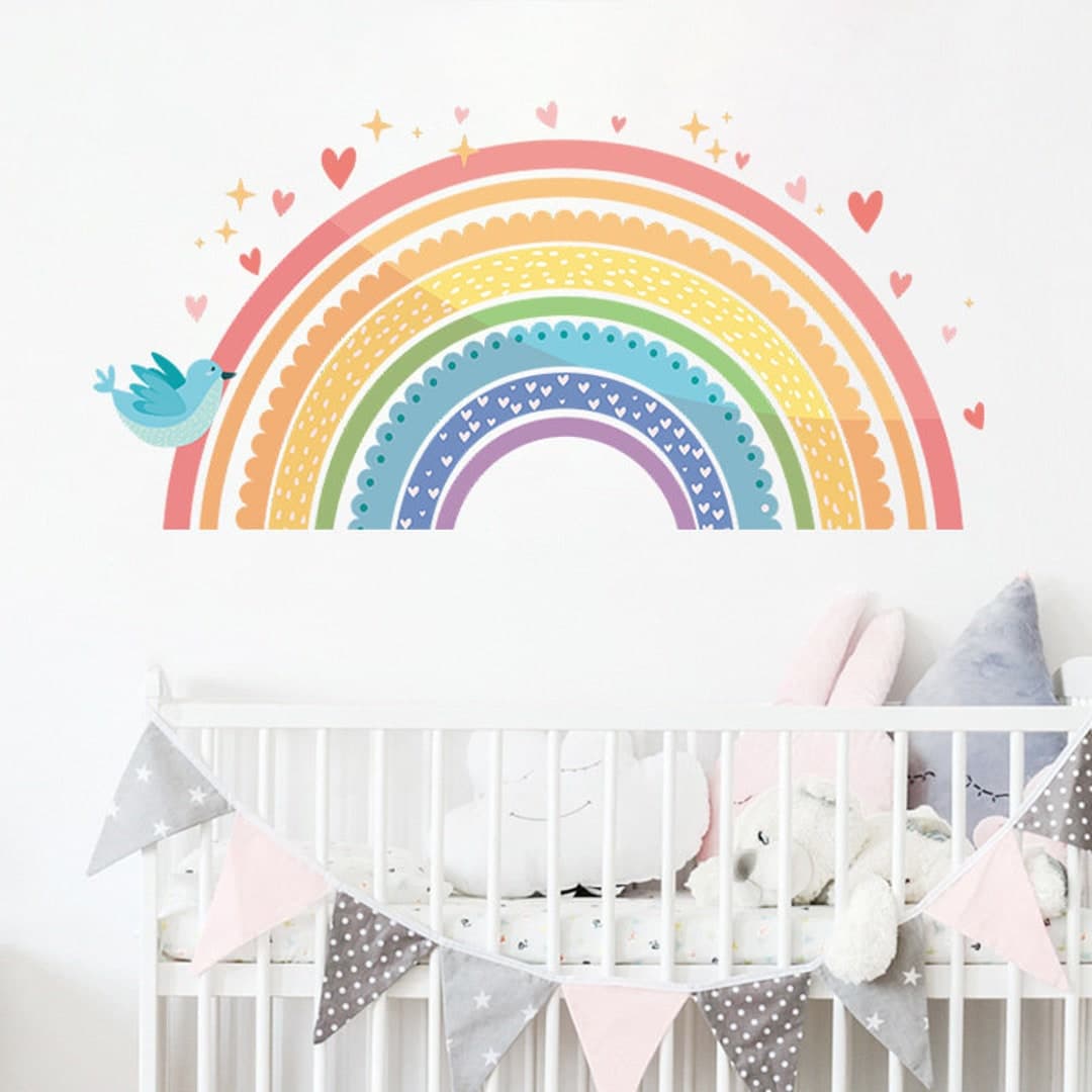 Kids Bedroom Wall Decalboho Rainbow Wall Decals for Nursery - Etsy