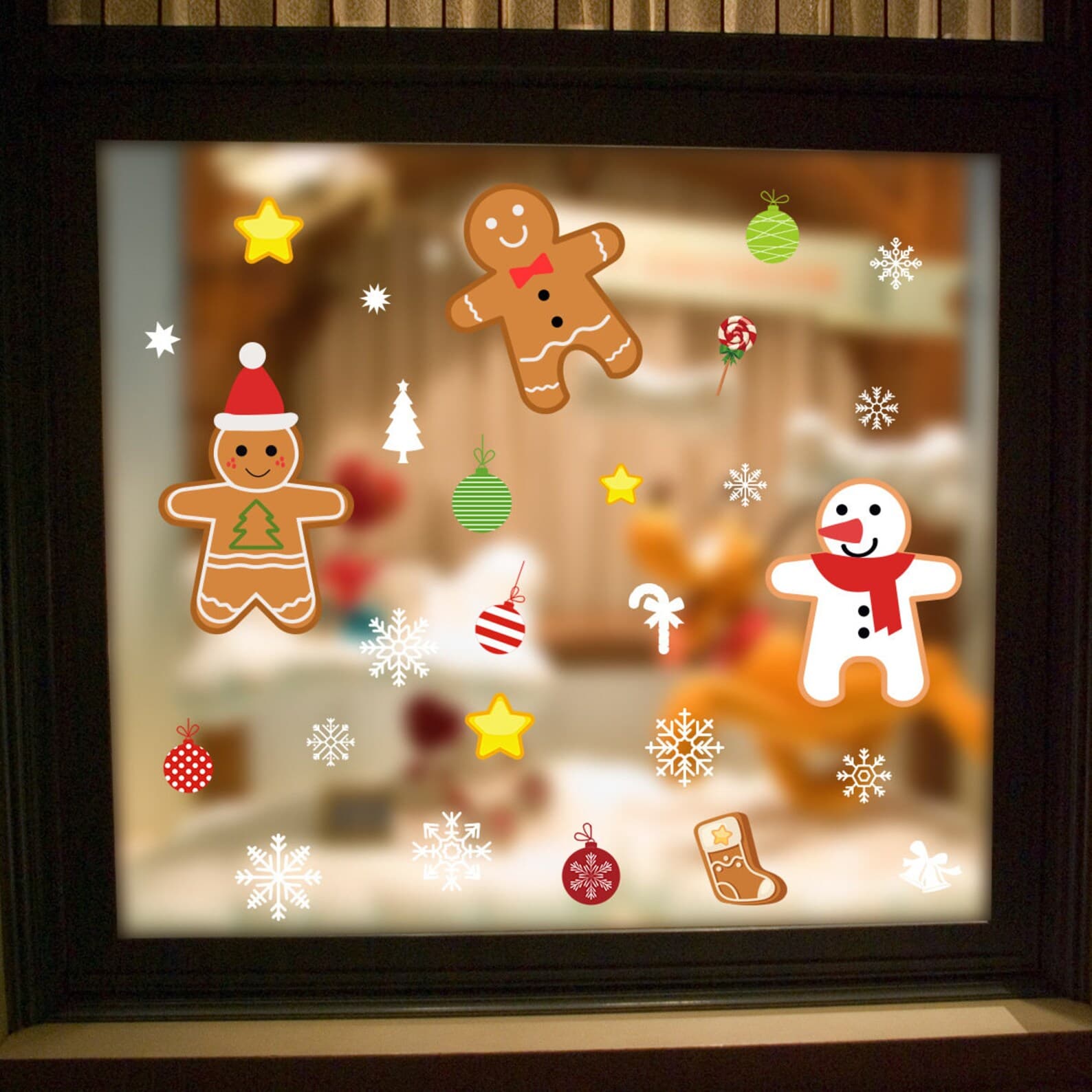 Christmas Static Cling Window Stickerxmas Decorstatic Cling - Etsy