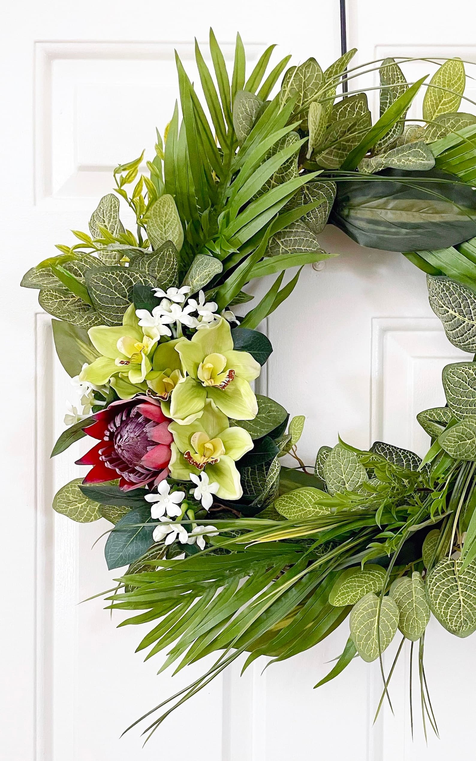 Tropical Beach Wreath Summer Wreath Palm Leaves Wreath | Etsy