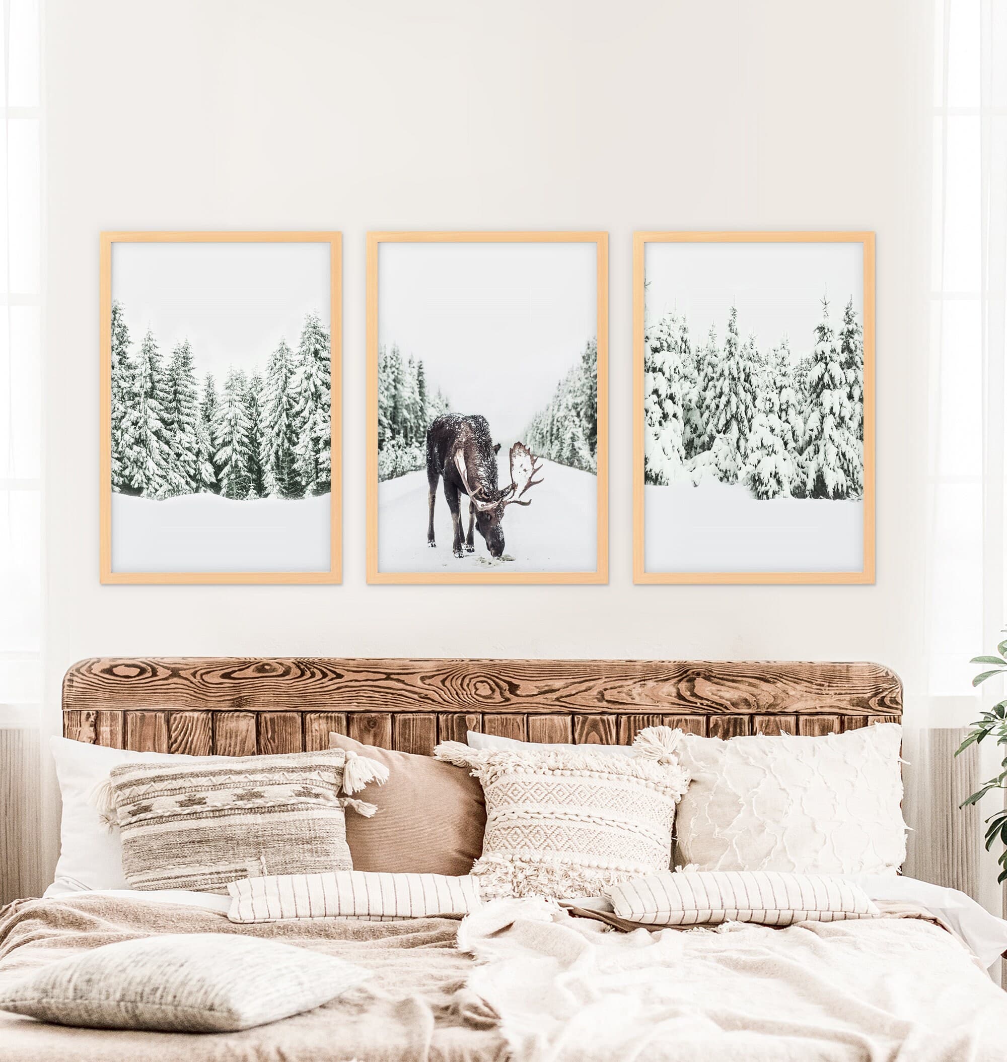 Winter Set of 3 Prints Holiday Wall Decor Winter Wonderland | Etsy