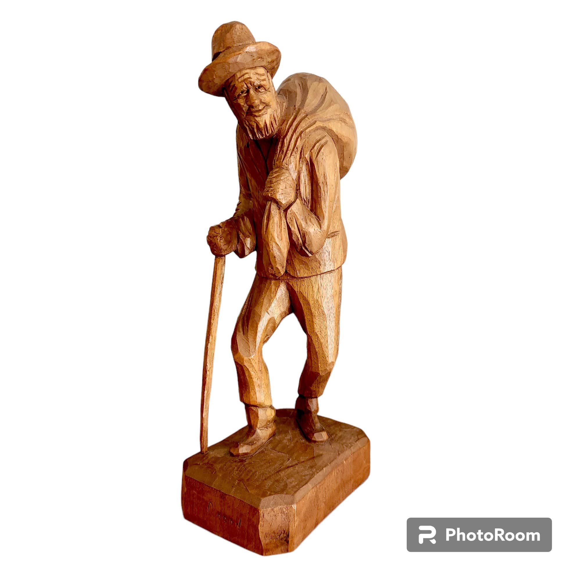 Folk Art Quebec Wood Carving P.E Caron Large 13.5 Tall - Etsy