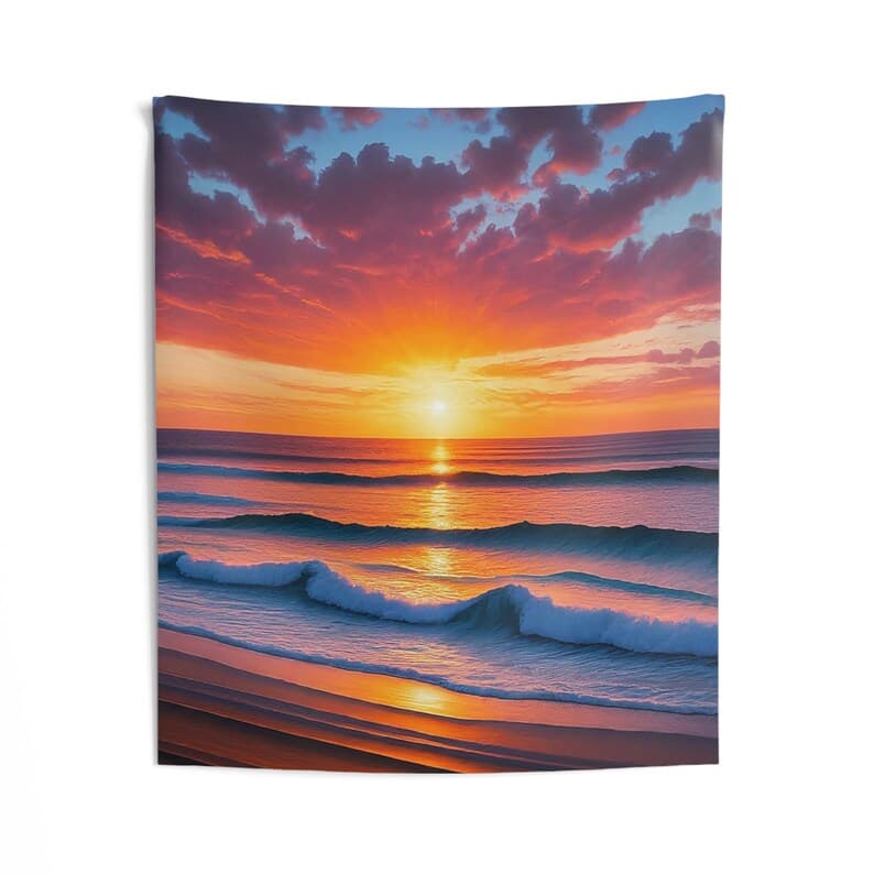 Beach Sunset Indoor Wall Tapestries - Etsy