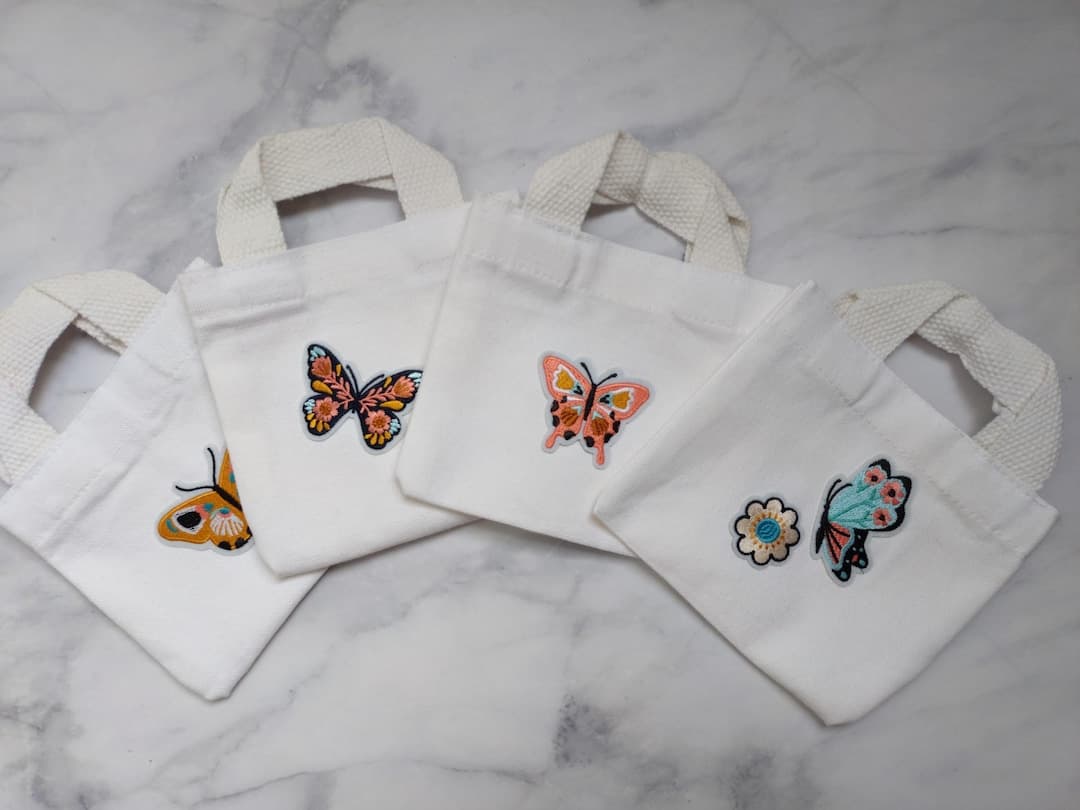 Mini Canvas Tote Bags, Party Favor Tote Bags, Mini Canvas Gift Bags ...