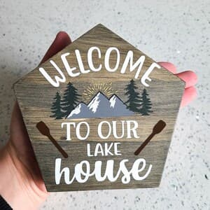 Lake House Wood Sign Cabin Wood Decor Welcome to Our Lake - Etsy