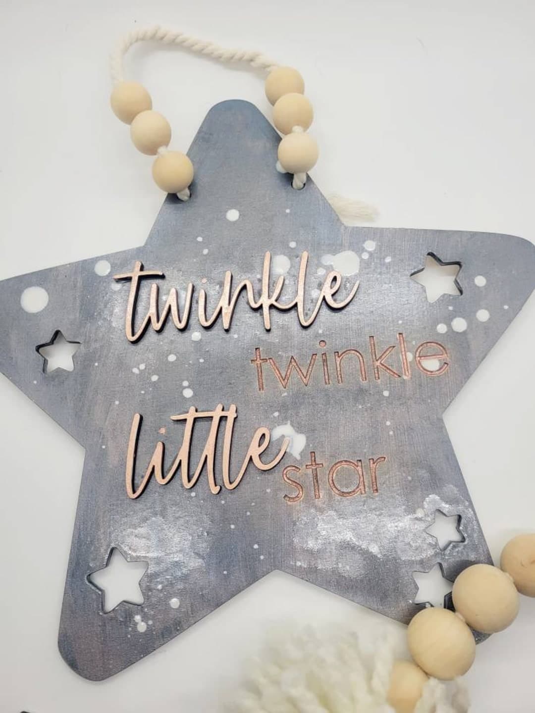 Twinkle Twinkle Little Star, Nursery Wall Hanging, Nursey Wall Decor ...