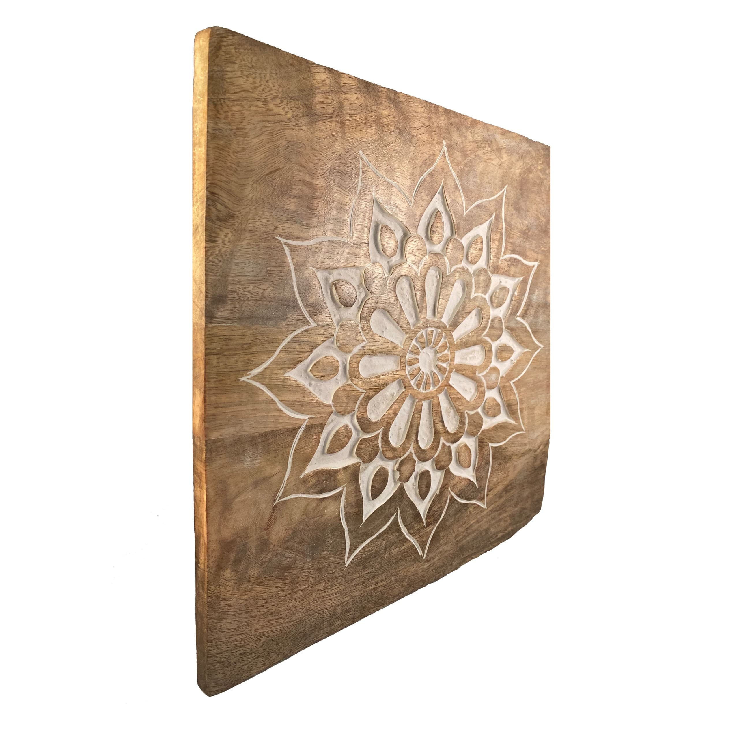 30x30cm Hand Carved Solid Mango Wood Wall Art Plaques/panels. - Etsy