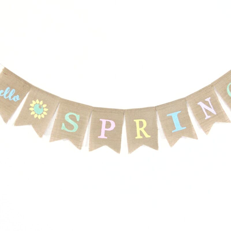 Spring Burlap Banner - Etsy
