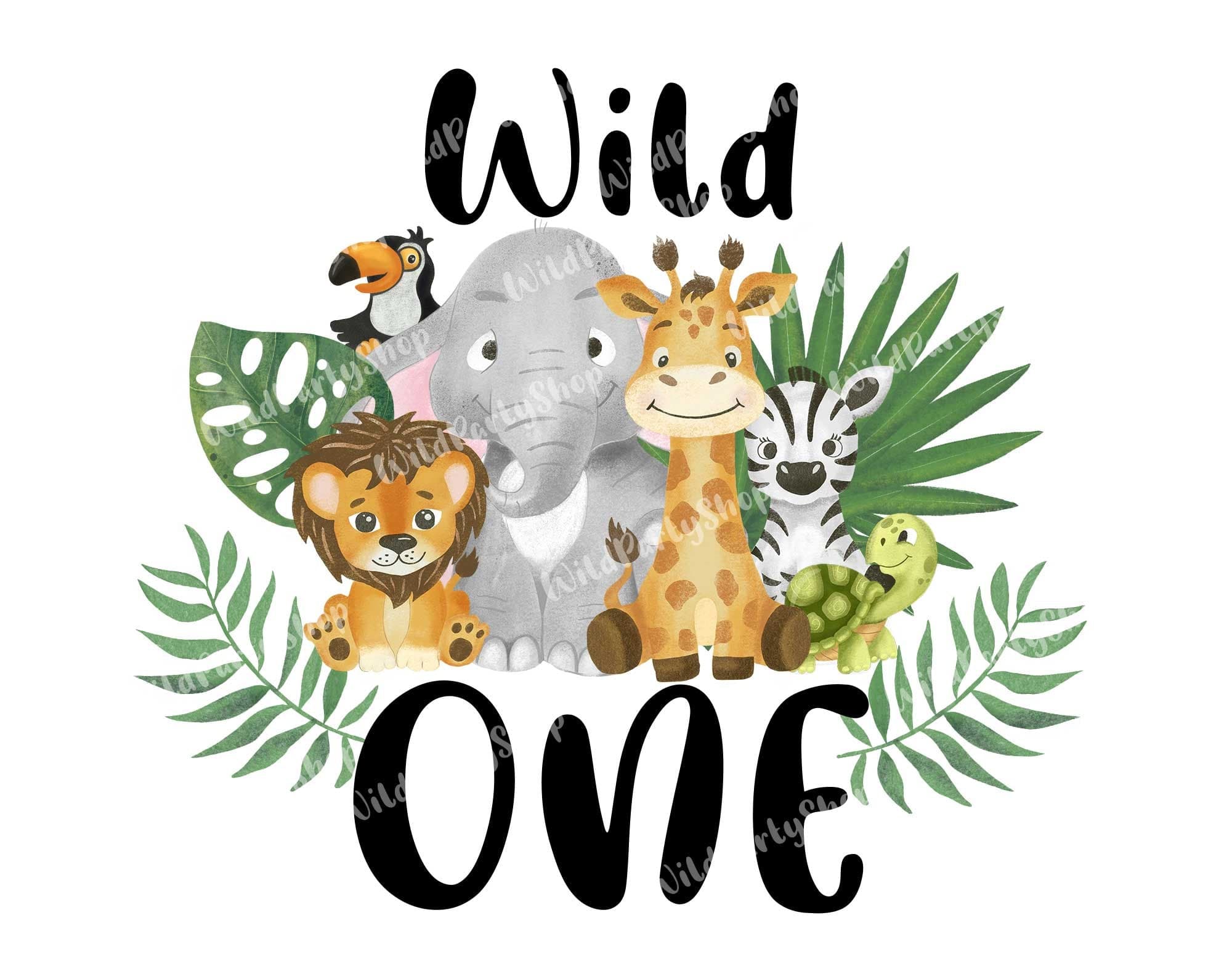 Wild One 1st Birthday Safari Jungle Animals Kids Design - Etsy