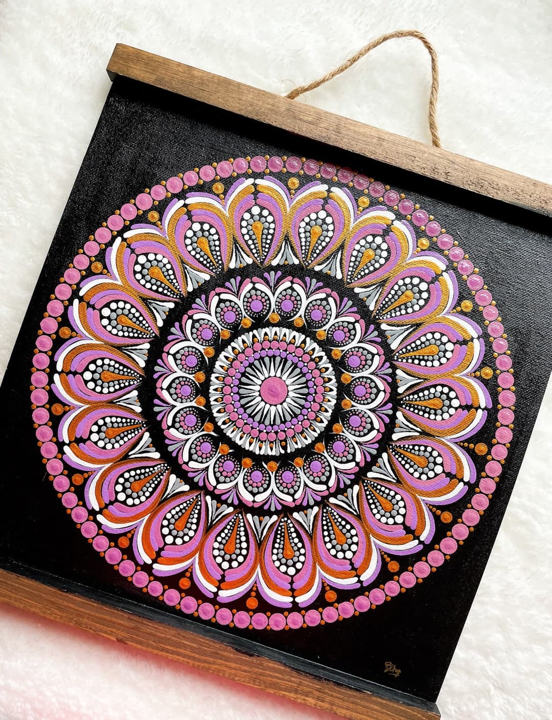 Original Dot Mandala Wall Art on Canvas Board Hand-painted Home Decor ...