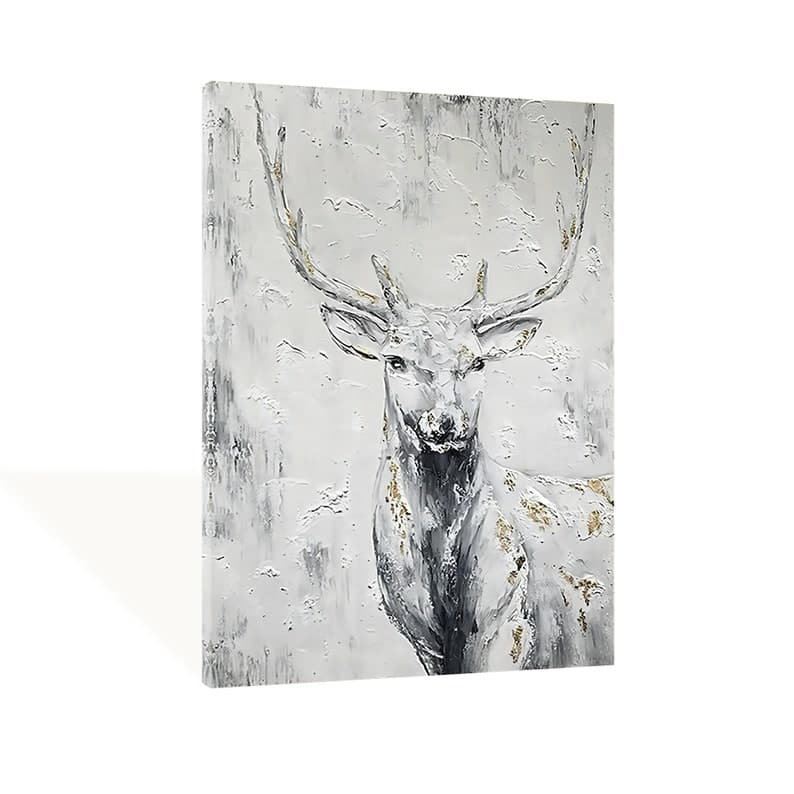 Deer Artwork Large Deer Canvas Wall Art Interesting Animal - Etsy