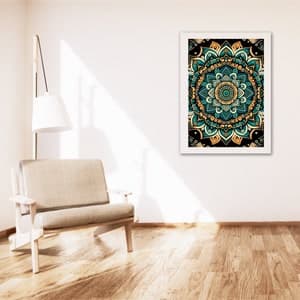 Mandala Wall Art Canvas Bohemian Decor Canvas Wall Art Boho Chic ...